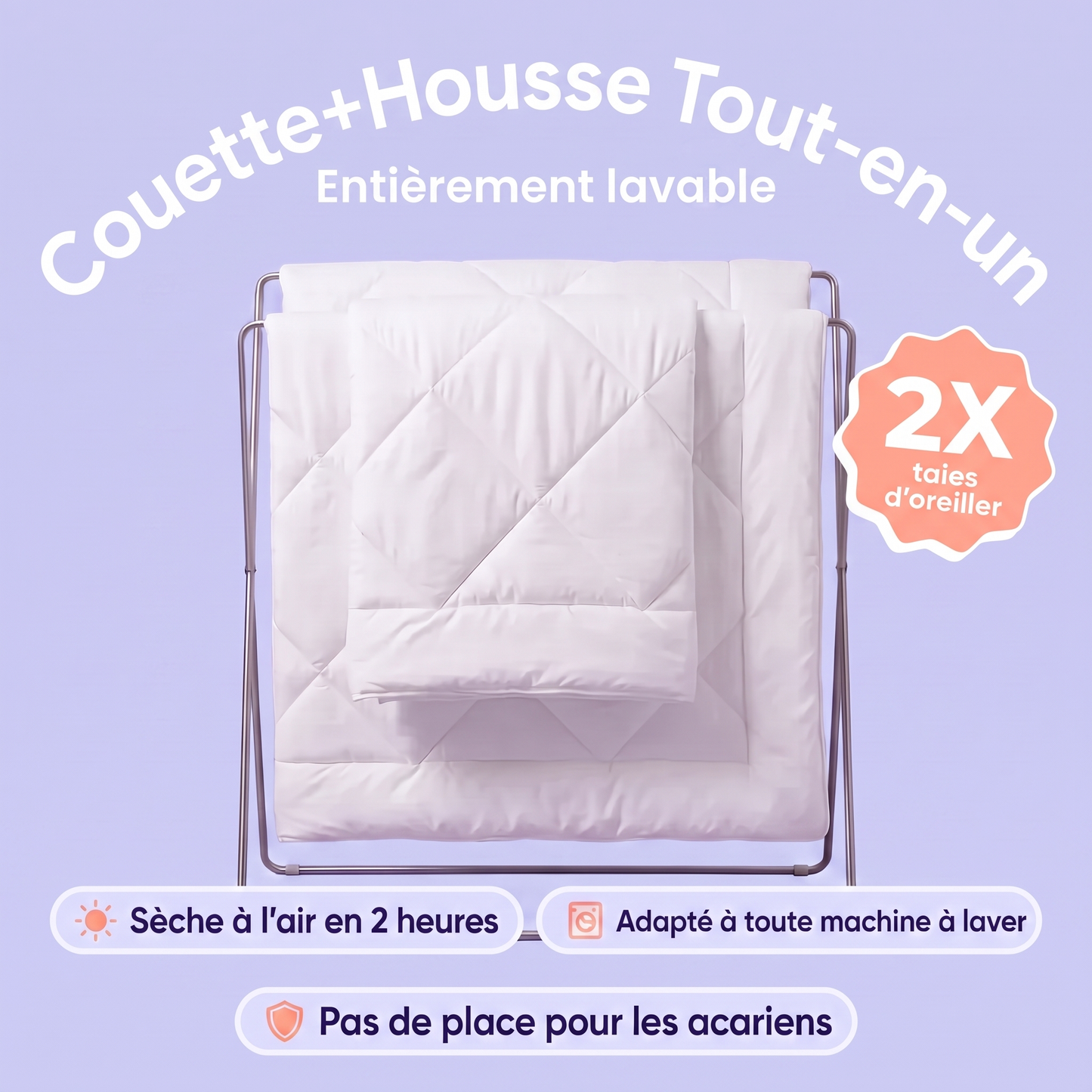 Couette sans housse L'Intégrale — Entièrement lavable