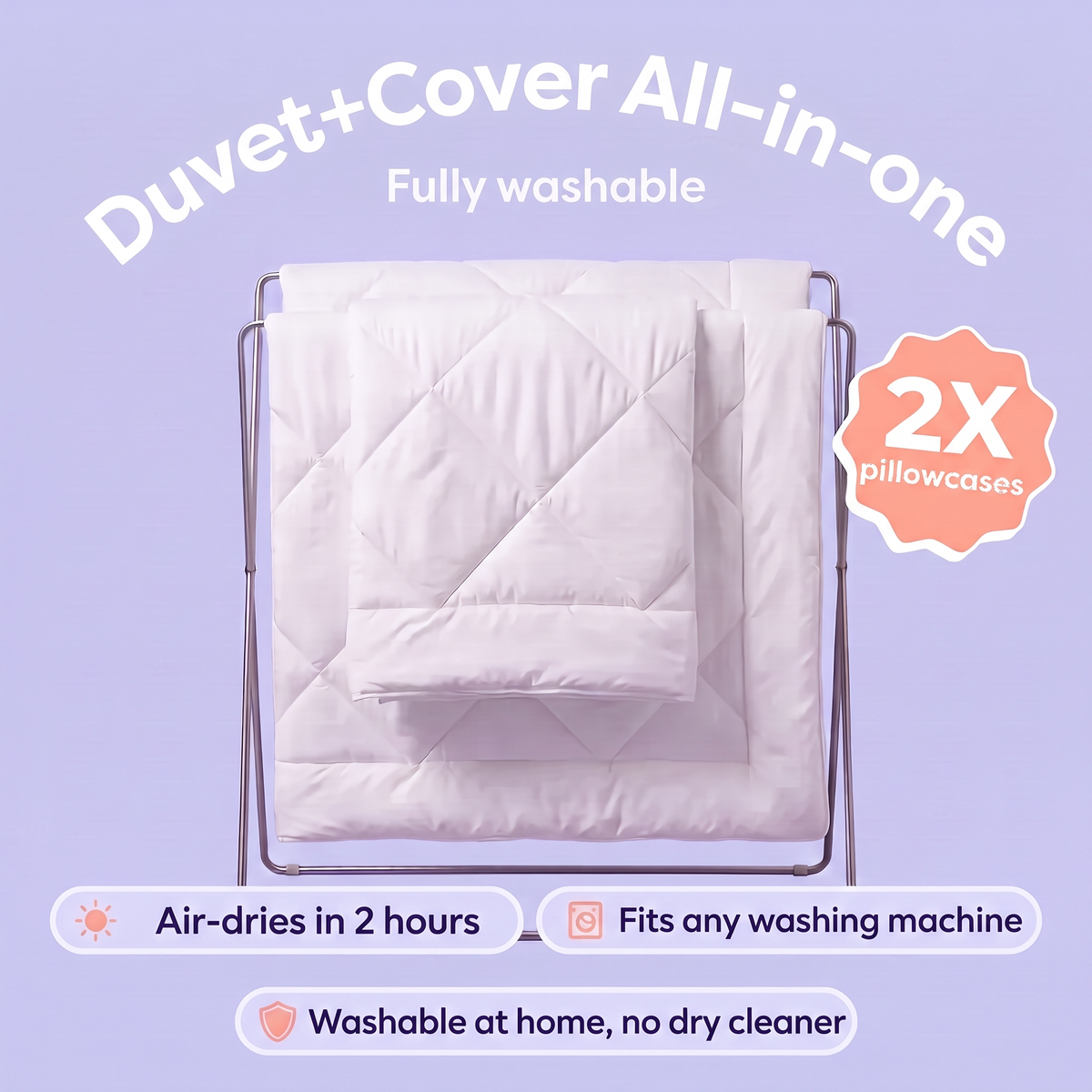 2-in-1 Duvet — Fully washable