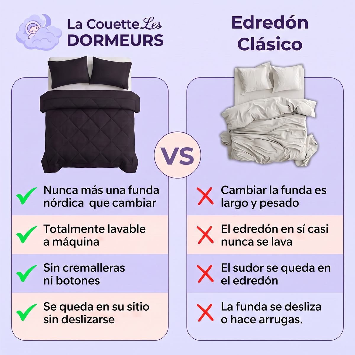 Edredón 2 en 1 — Totalmente lavable